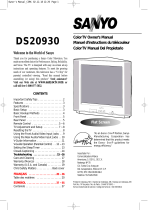 Sanyo CRT Television DS20930 Manuel utilisateur