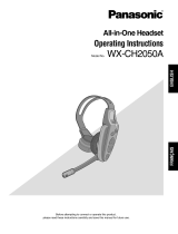 Panasonic Headphones WX-CH2050A Manuel utilisateur