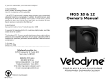 Velodyne Acoustics HGS 10 Manuel utilisateur
