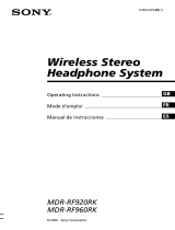 Sony MDR-RF960RK Manuel utilisateur