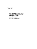 Sony Personal Computer PCG-GRT200Z Manuel utilisateur