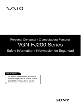 Sony VGN-FJ290 Le manuel du propriétaire