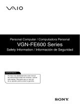 Sony VGN-FE650G Le manuel du propriétaire