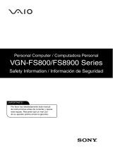 Sony VGN-FS850Q Le manuel du propriétaire