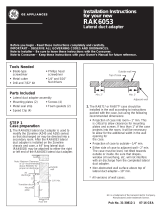 GE RAK6053 Guide d'installation