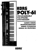 Korg POLY-61 Le manuel du propriétaire