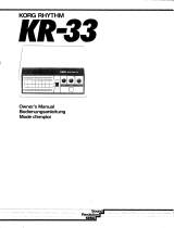 Korg KR-33 Le manuel du propriétaire