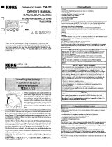 Korg CA-20 Le manuel du propriétaire