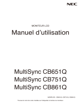 NEC MultiSync CB861Q Manuel utilisateur
