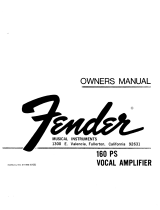 Fender 160 PS Le manuel du propriétaire