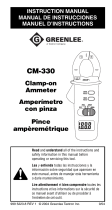 Greenlee CM-330 Clamp-on Ammeter Manuel utilisateur
