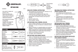 Greenlee KP1022 INS Terminal Crimping Tool Manuel utilisateur