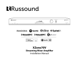 Russound XZone70V Streaming Mixer Amplifier Guide d'installation