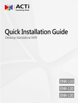 ACTi ENR-110 ENR120 ENR-130 Quick Guide d'installation