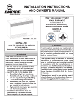 Empire Heating Systems High-Efficiency Direct-Vent Wall Furnace (DV55E) Le manuel du propriétaire