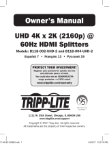 Tripp-Lite B118-002-UHD-2 & B118-004-UHD-2 Le manuel du propriétaire