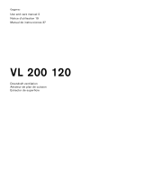 Gaggenau VL 200 120 *only compatible with recirculating blowers* Mode d'emploi