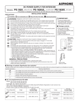 Aiphone PS-1820UL Guide d'installation