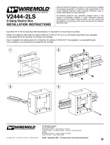 Wiremold 2400 Series Small Raceway 2-Gang Device Box - V2444-2LS Guide d'installation