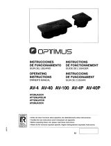 Optimus AV-4 Manuel utilisateur