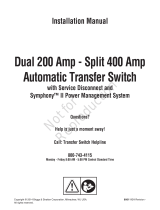 Simplicity AUTOMATIC TRANSFER SWITCH, SYMPHONY II Guide d'installation