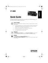 Epson ET-3600 Guide de démarrage rapide