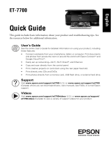 Epson ET-7700 Guide de démarrage rapide