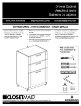 ClosetMaid 3 Drawer Base Cabinet Guide d'installation