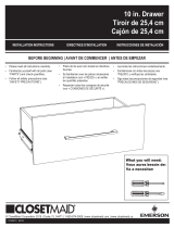 ClosetMaid 25 In. W X 10 In. D Modern Drawer Guide d'installation