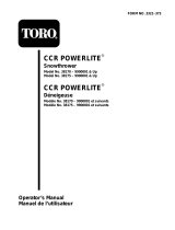 Toro CCR Powerlite Snowthrower Manuel utilisateur