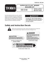 Toro Rear Bag Kit, 21" HP Recycler 3 Mower Guide d'installation