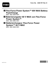 Toro Flex-Force Power System 2.5Ah 60V MAX Battery Pack Manuel utilisateur