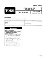 Toro Fuel Gauge Kit, Z Master 300 Series Guide d'installation