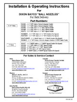 Dixon 1-1/4" & 1-1/2" Ball Nozzles (BL062 -BL072) Manuel utilisateur