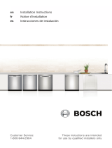 Bosch SHPM65Z55N Guide d'installation