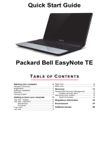 Packard Bell EN TE11BZ Mode d'emploi