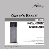 Royal Sovereign HCE-220 Digital Ceramic Tower Heater Le manuel du propriétaire