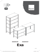 Form Etagère Exa M 5 tablettes L. 90 x H. 180 x P. 45 cm Une information important