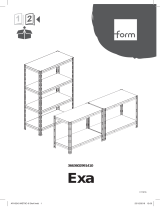 Form Etagère Exa XL 4 tablettes L. 150 x H. 180 x P. 60 cm Mode d'emploi