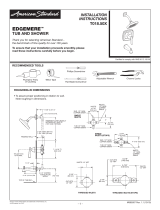 American Standard T018507.002 Guide d'installation