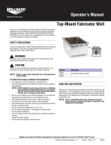 Vollrath Drop-in, Hot Well, Top-Mount Fabricator Manuel utilisateur