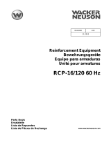 Wacker Neuson RCP-16/120 60 Hz Parts Manual