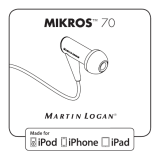 MartinLogan Mikros 70 Manuel utilisateur