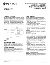 Berkeley 30EDH and 30EEDH Engine Driven Self-Priming Centrifugal Pumps Le manuel du propriétaire