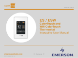 Emerson ES ColorTouch and ESW Wifi ColorTouch Thermostat, 67823A Manuel utilisateur