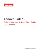 Lenovo Tab 10 Guide de démarrage rapide