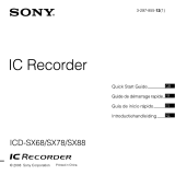 Sony Série ICD SX78 Le manuel du propriétaire