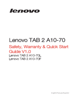Lenovo Tab 2 A8-50 Guide de démarrage rapide
