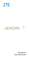 ZTE Axon A2017 G Guide de démarrage rapide