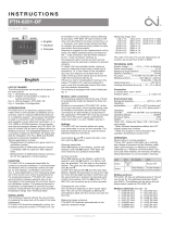 OJ Electronics PTH-6201-DF Mode d'emploi